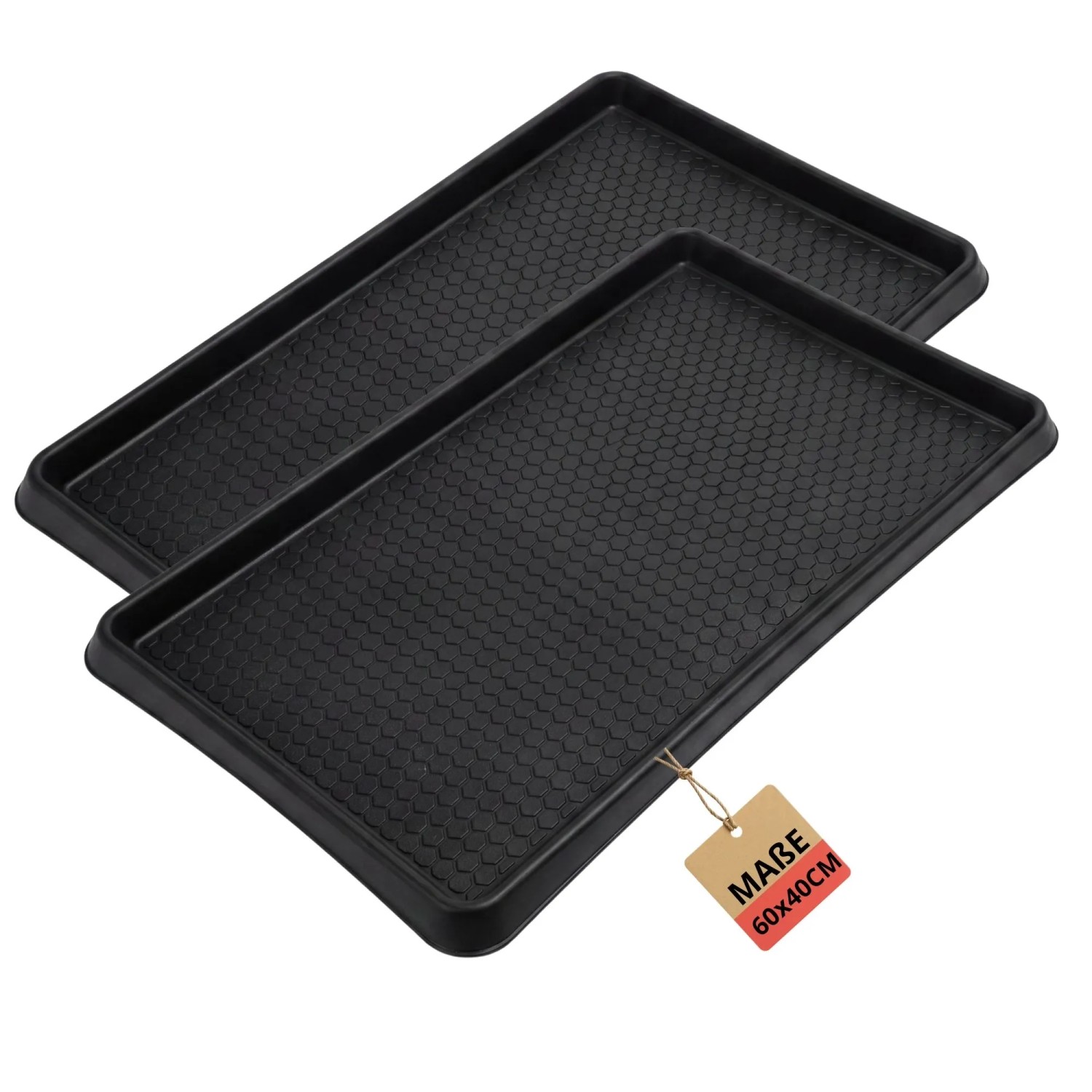BigDean 2 Stück Premium Schuhabtropfschale 60x40cm Extra Robust Made in Europa