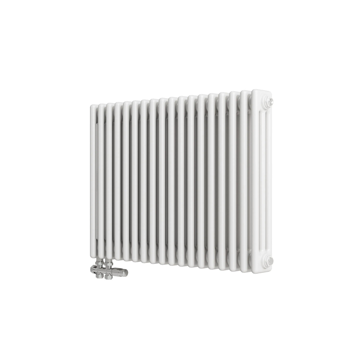 Duschparadies Traditioneller Heizkörper 600 x 830 mm 1278W Dreilagig Gusseisenstil Weiß