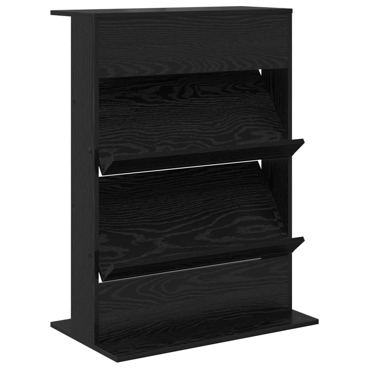 vidaXL Magazinregal Schwarz Eichen-Optik 70 x 41 x 96 cm Holzwerkstoff 899536