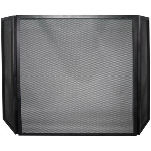 Lienbacher Funkenschutzgitter, 3-teilig, schwarz beschichtet, für Kamin & Ofen.