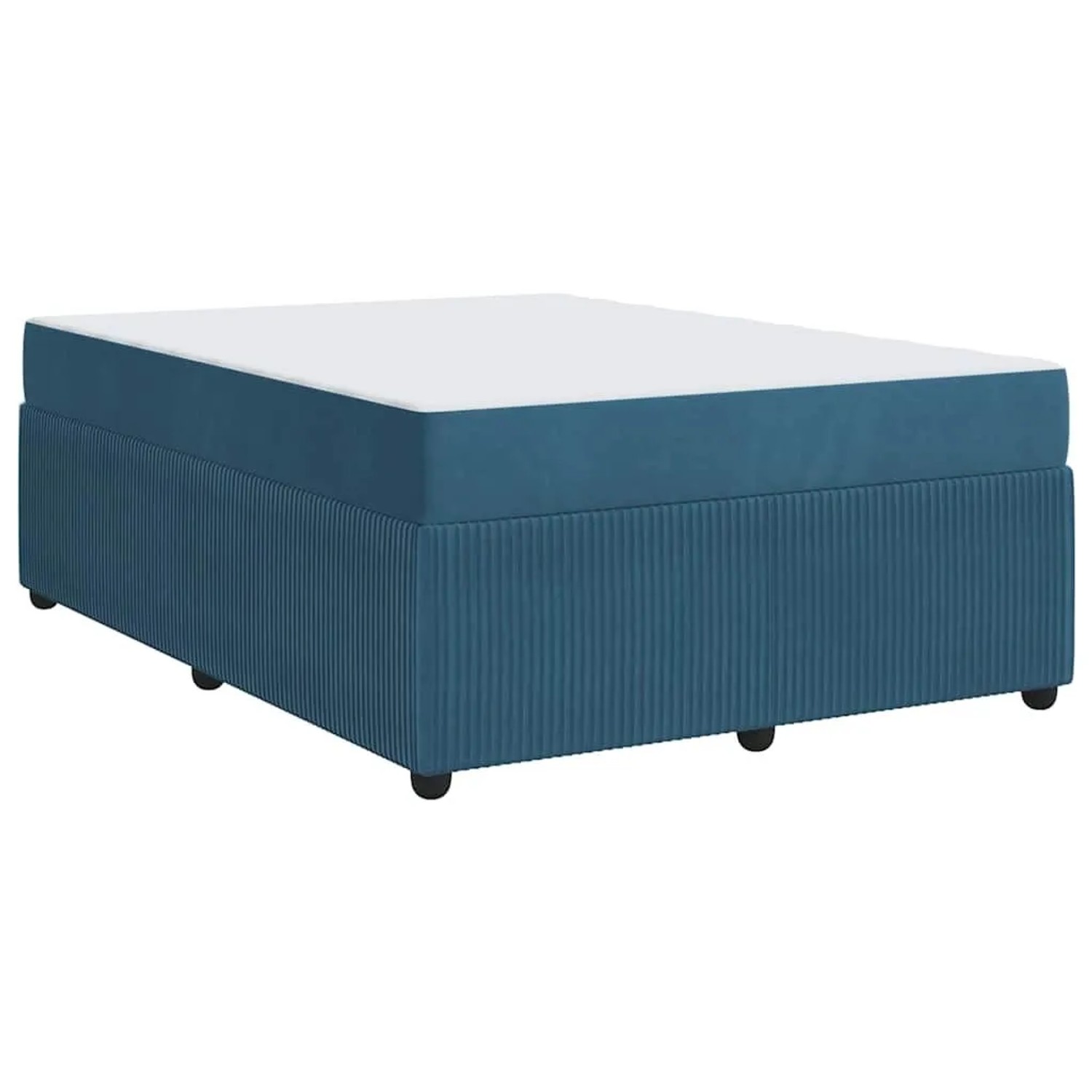 vidaXL Bettrahmen mit Matratze Blau 140 x 200 cm Stoff 3398403