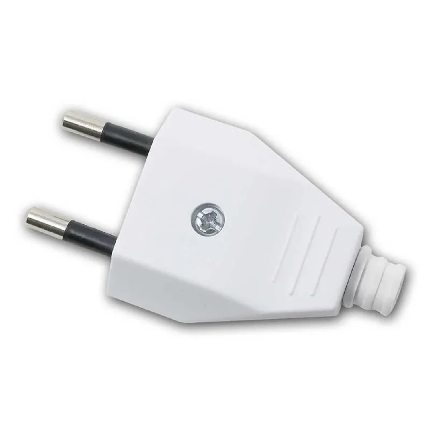 world-trading-net Europa-Flachstecker Weiß Schraubanschluss