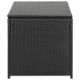 Schwarze VidaXL Gartenbox aus Poly Rattan, 100x50x50 cm, ideal zur Aufbewahrung im Garten.