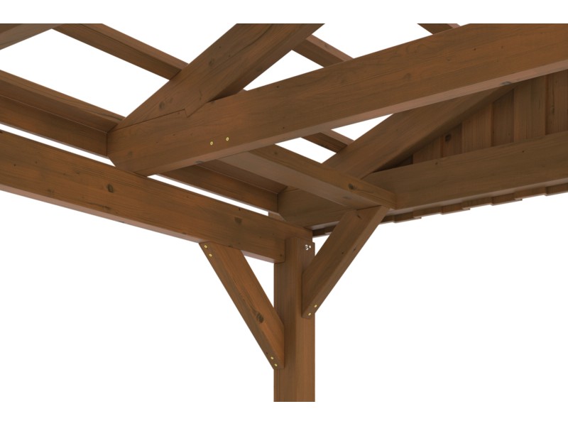 Fichtelberg Holz kaufen 566 Nussbaum OBI x Carport 317 cm Skan cm Dachlattung bei