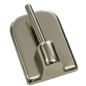 Gardinia Klebehaken, Chrom, für Vitragestangen Ø 11mm, 4er-Pack.