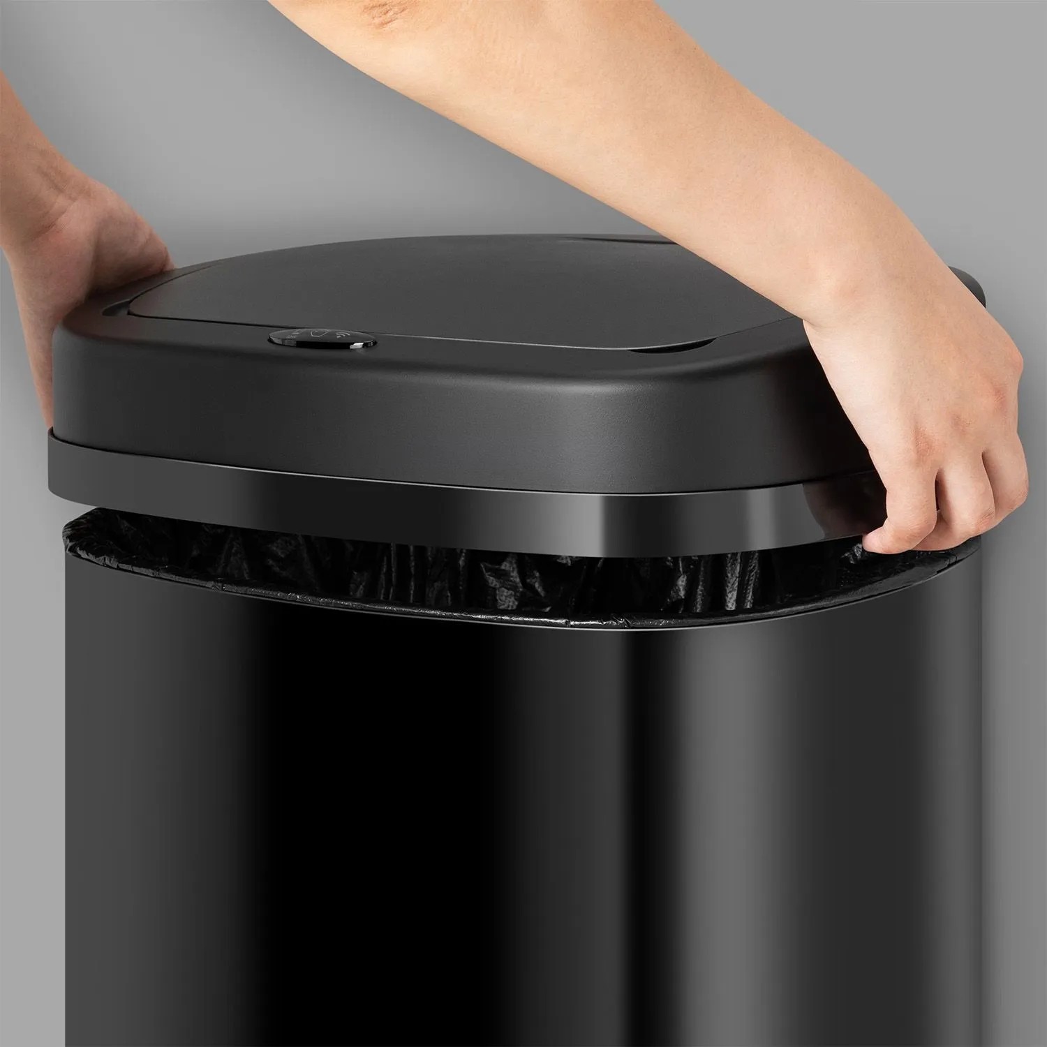Juskys Mülleimer mit Sensor 60 L Schwarz Rechteckig kaufen bei OBI