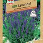 Sperli Bio Lavendel Samenpackung mit blühenden Lavendelpflanzen.