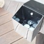 Detailaufnahme: Axi Kühlwagen Retro Edelstahl, Flaschenöffner mit Behälter für Kronkorken.