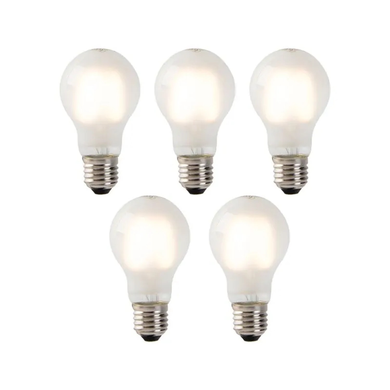 LUEDD 5er Set E27 LED Glühlampen Milchglas A60 2W 180,m 2700K