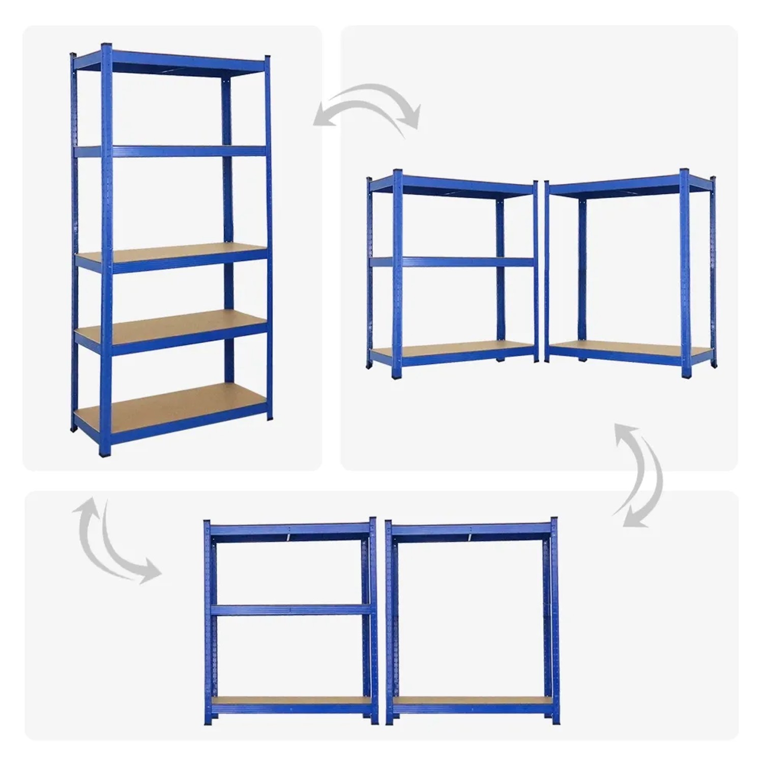 shelfplaza® 200x50x40cm Pro Étagère Charge Lourde galvanisé/Etagere Metal 5 Plateaux/capacité d' étagere métallique 200kg / Meuble Etagere Rangement Garage/etageres Rangement Atelier