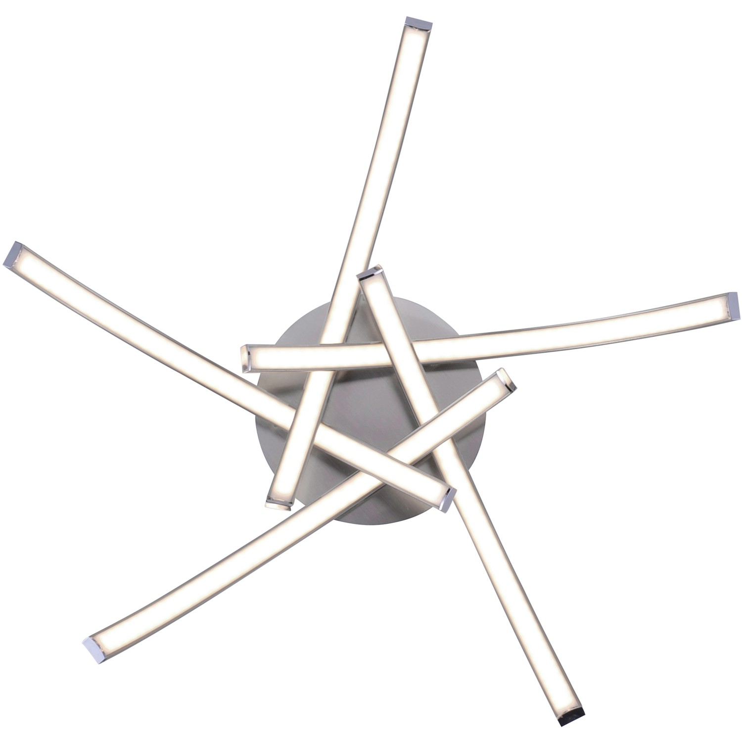 Moderne LED-Deckenleuchte Valerie von Just Light, Stahl, 47x47cm, warmweißes Licht.