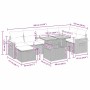 vidaXL Garten-Sofagarnitur, 5-teilig, schwarz, Poly Rattan, mit Maßen. Ideal für Terrasse und Garten.