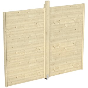 Skan Holz Seitenwand für Pavillon Toulouse, unbehandeltes Holz, 270x209 cm.