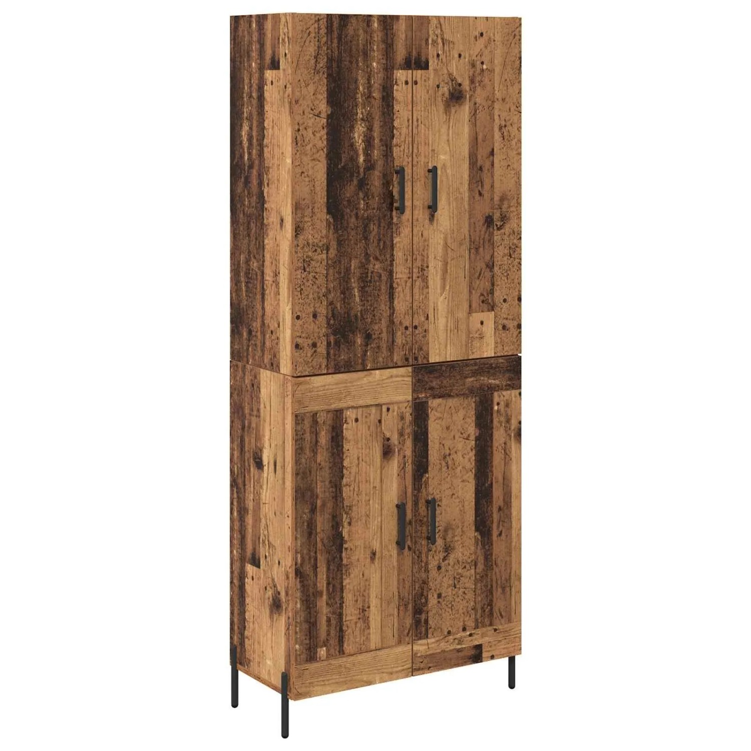 vidaXL Highboard Wandmontiert Altholz 69,5 x 34 x 180 cm Holzwerkstoff 3415 günstig online kaufen