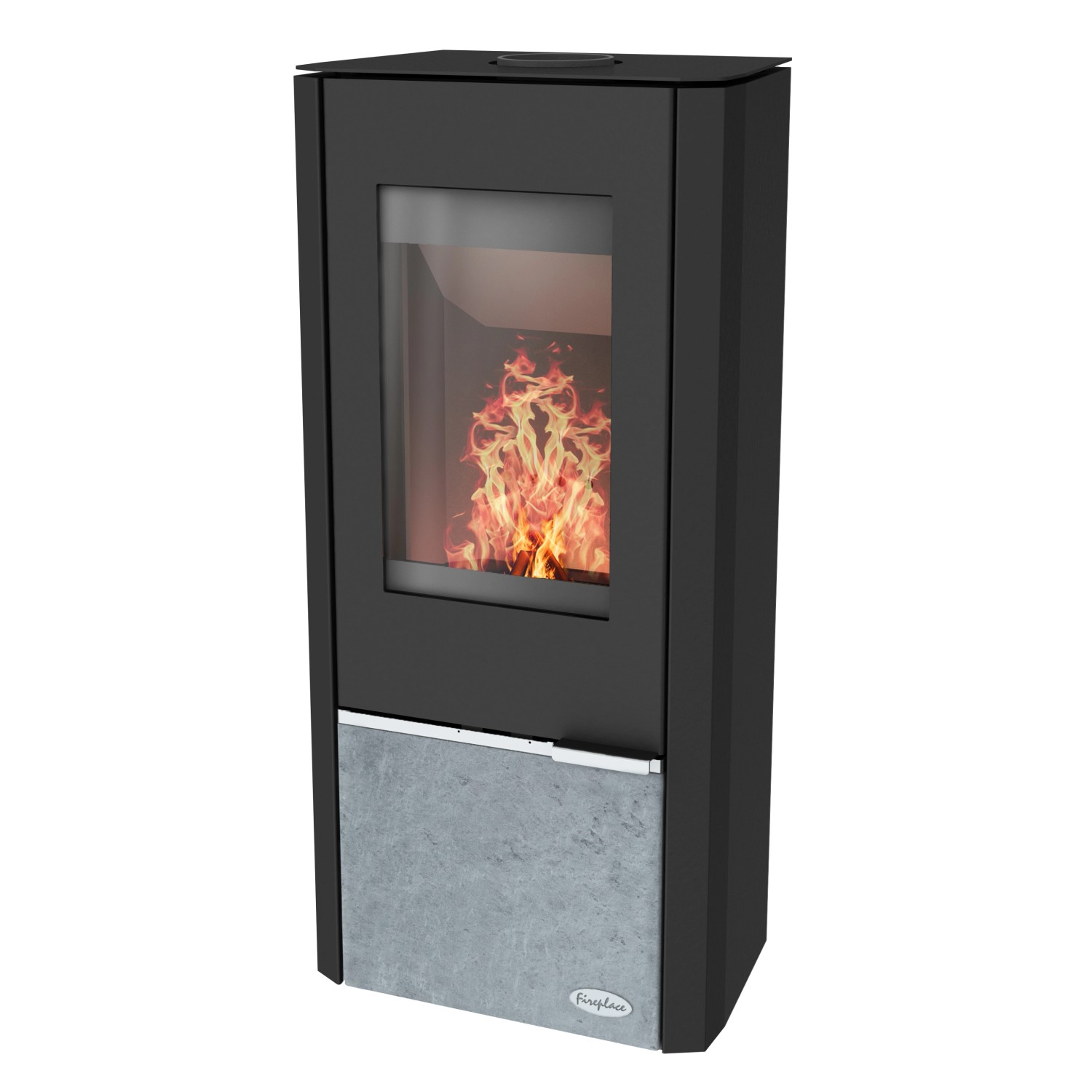 Fireplace Kaminofen Kingstone Stahl mit Speckstein