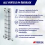 PROREGAL Mehrzweckleiter 3-teilig, Aluminium, mit Traverse für sicheren Stand.