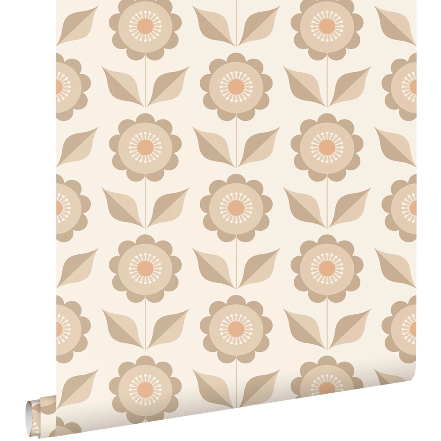 ESTAhome Tapete Blumen Beige 50 x 900 cm 130976 günstig online kaufen