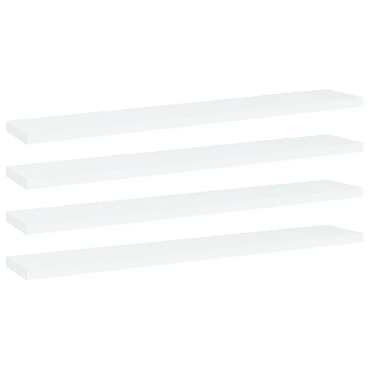 vidaXL Bücherregal-Bretter 4 Stk Weiß 60x10x1,5 cm Holzwerkstoff 805202