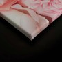 Detailaufnahme Leinwandbild mit rosa Pfingstrosen. Romantische Wanddeko für Wohn- und Schlafzimmer.