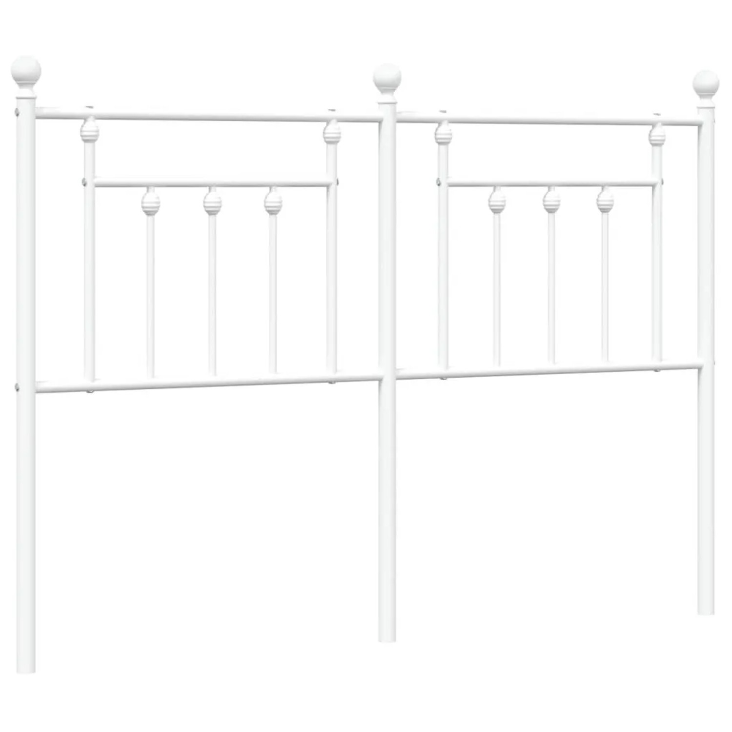 vidaXL Ersatz-Kopfteil Metall Weiß 140 cm 353619