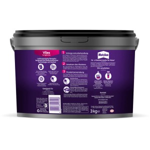 Eimer Metylan Fertigkleister Vlies 3kg, gebrauchsfertiger Tapetenkleister für Vliestapeten.