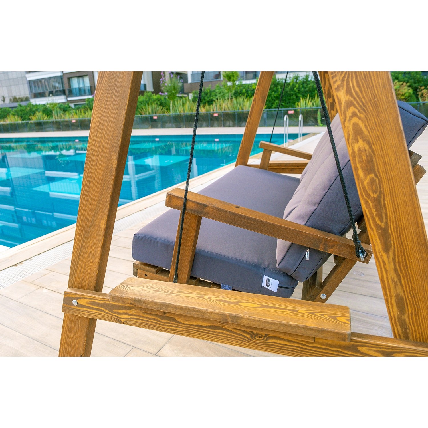 Westmann HolzHollywoodschaukel Pera 2000 Anthrazit 203 x 116 x 180 cm