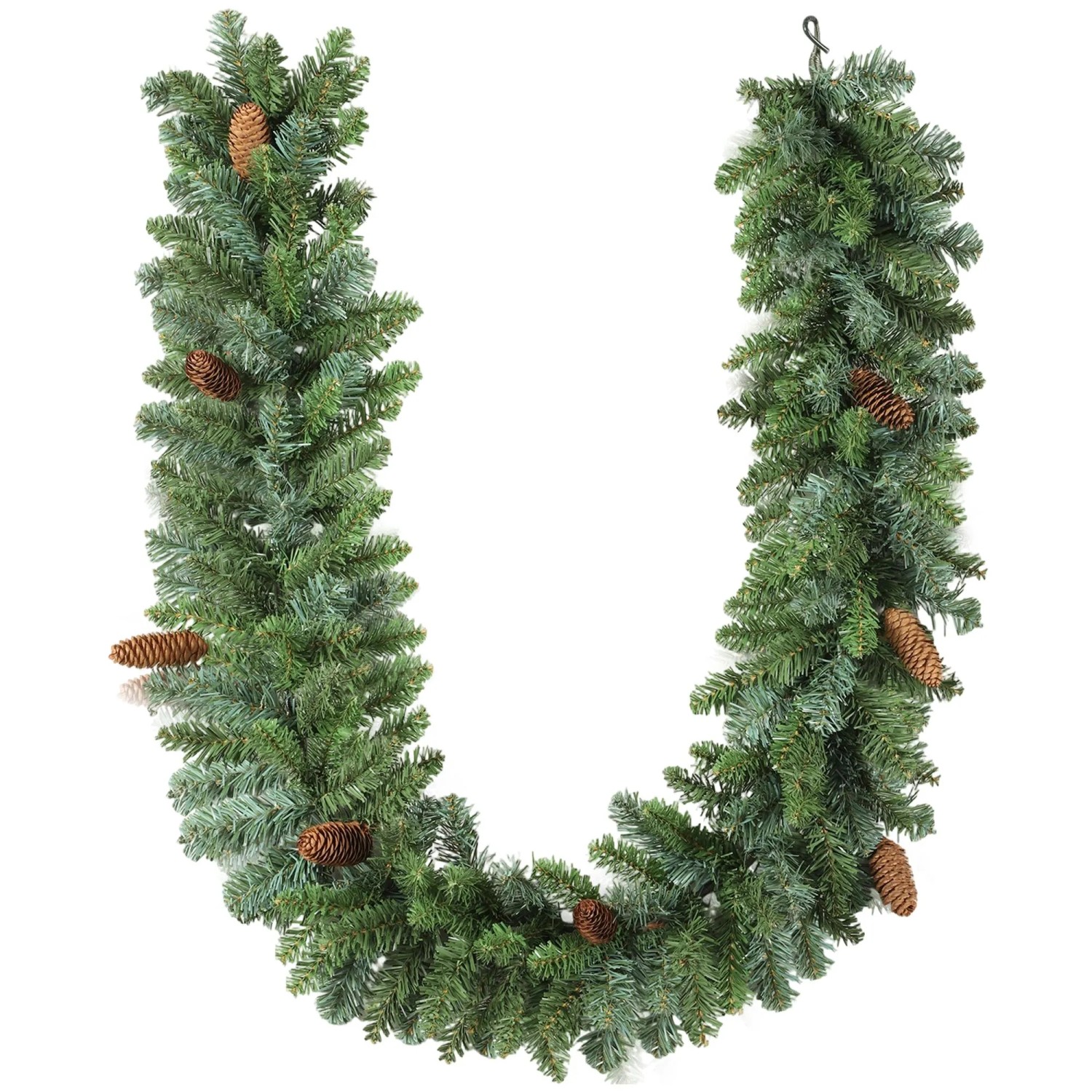 HOMCOM Weihnachtsgirlande Kunststoff Metall 180L x 25B x 25H cm