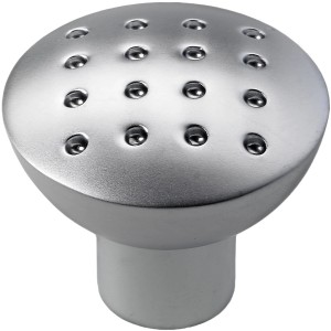 Hettich Möbelknopf in Aluminium-Optik, Ø 28 mm, aus Zinkdruckguss für Möbel.