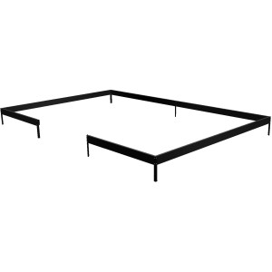 Fundament für Juliana Gewächshaus Grand Oase 13 m², Stahl, schwarz pulverbeschichtet.
