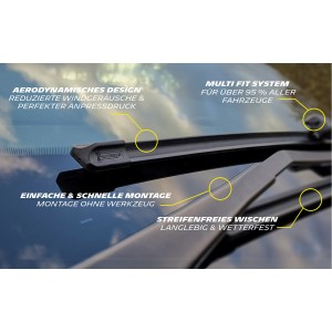 Michelin Scheibenwischer Multi Fit Single MF50X 500 mm mit MB-Adapter