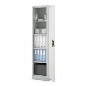 Jan Nowak Büro Aktenschrank ALEX 185 x 45 x 40 cm Grau