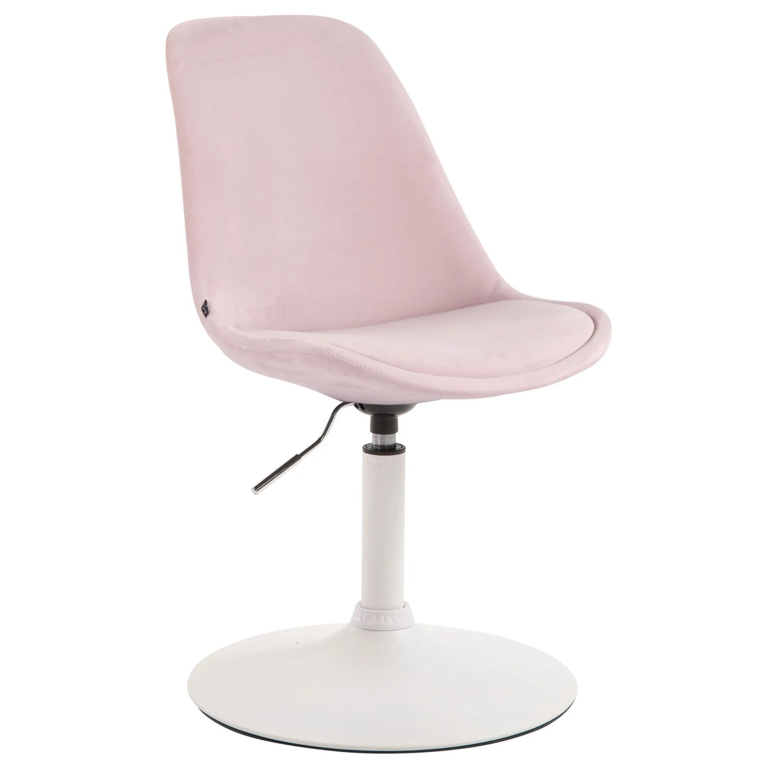 CLP Esszimmerstuhl Maverick Samt Pink/Weiß