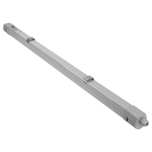 Graue E2 Elektro LED Feuchtraum-Wannenleuchte Pro S, 18 W. Robuste Leuchte für Bad & Keller.