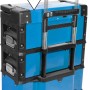 Blauer Güde Werkzeugtrolley GWZT 2/1 mit Teleskopgriff und Rollen.