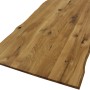 Geölte Wildeiche Massivholz Tischplatte mit Baumkante, 180x80 cm, FSC® zertifiziert.