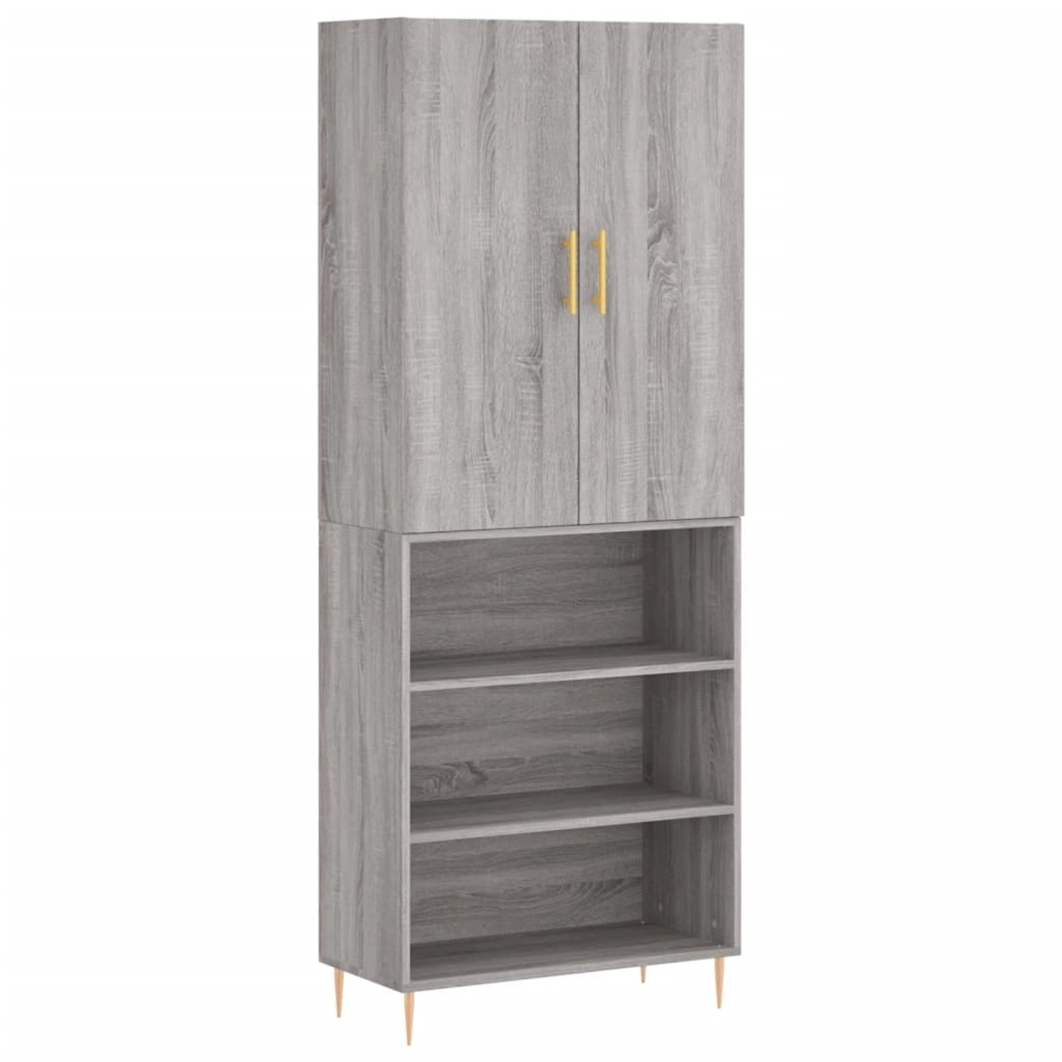 vidaXL Highboard Grau Sonoma 69,5x34x180 cm Holzwerkstoff 3196065 günstig online kaufen