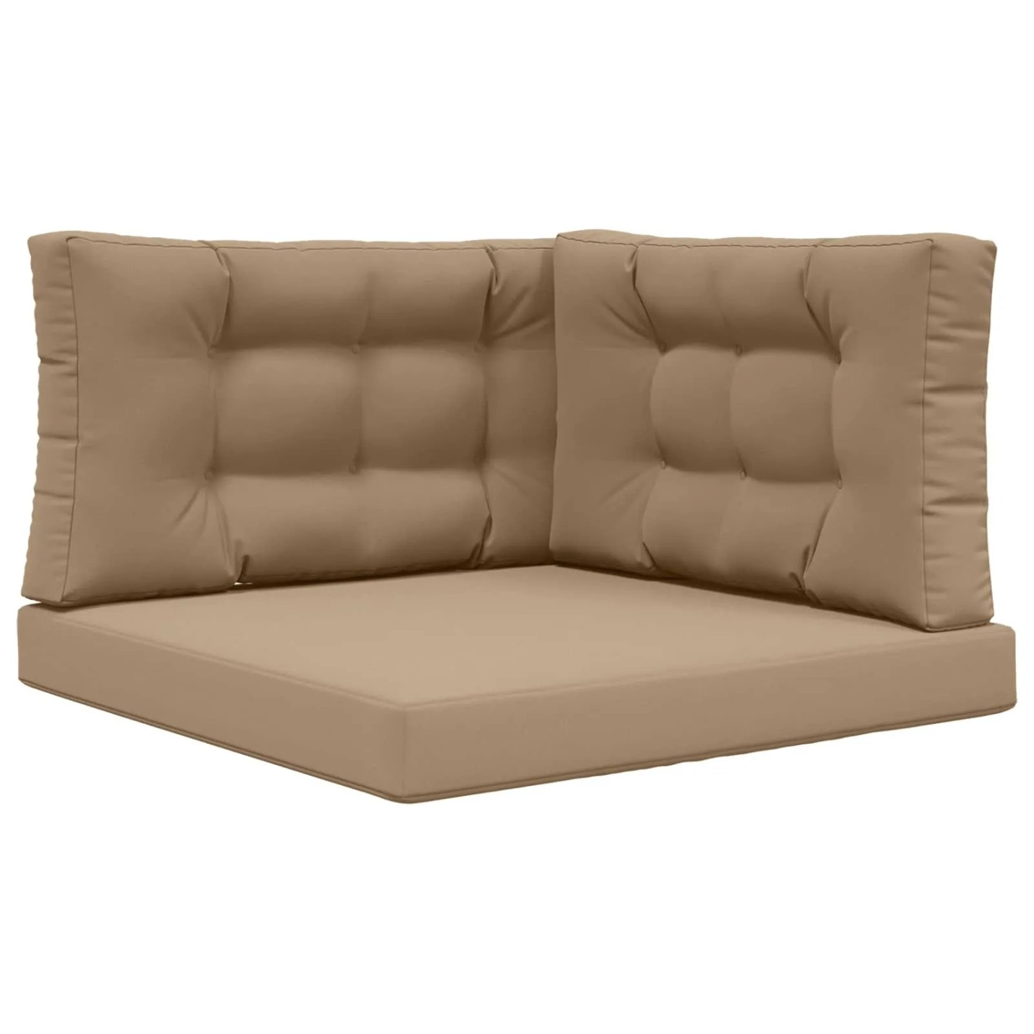 vidaXL Sofakissen für Draußen 3-Tlg Taupe Polyester 900888