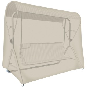Beige tepro Abdeckhaube für Gartenschaukel, wasserabweisend, ca. 150x150x145 cm.