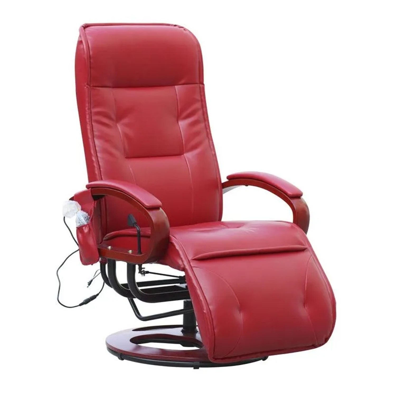 MCW Relaxliege ARLES II MIT Massage Leder Rot