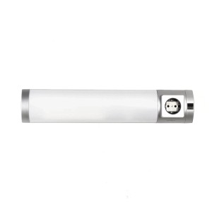 EASYLIGHT LED Wandlampe, 45cm breit, mit Schalter und Steckdose, 3000K, für Küche & Bad.