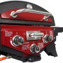 El Fuego Tischgasgrill Smoker Medison, 2 Brenner, rot. Detailansicht der Bedienelemente.