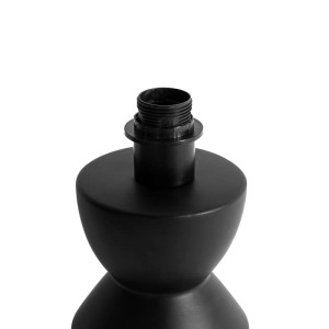 QAZQA Design Tischlampe aus Schwarzer Keramik 16 cm ohne Schirm   Alisia