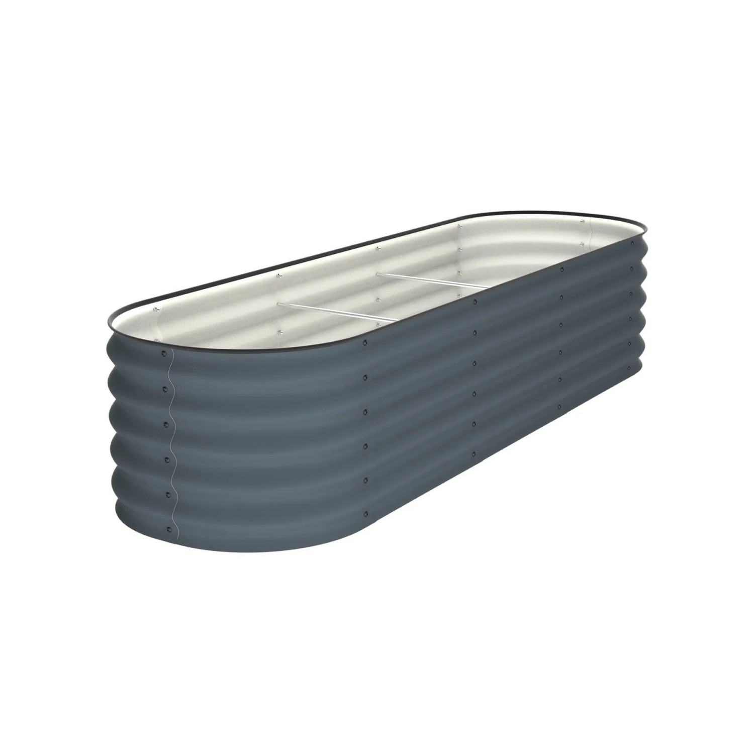 VidaAtHome.de ALVARE Gartenbeet 61 x 202 x 43 cm Graphitgrau mit Schwarz