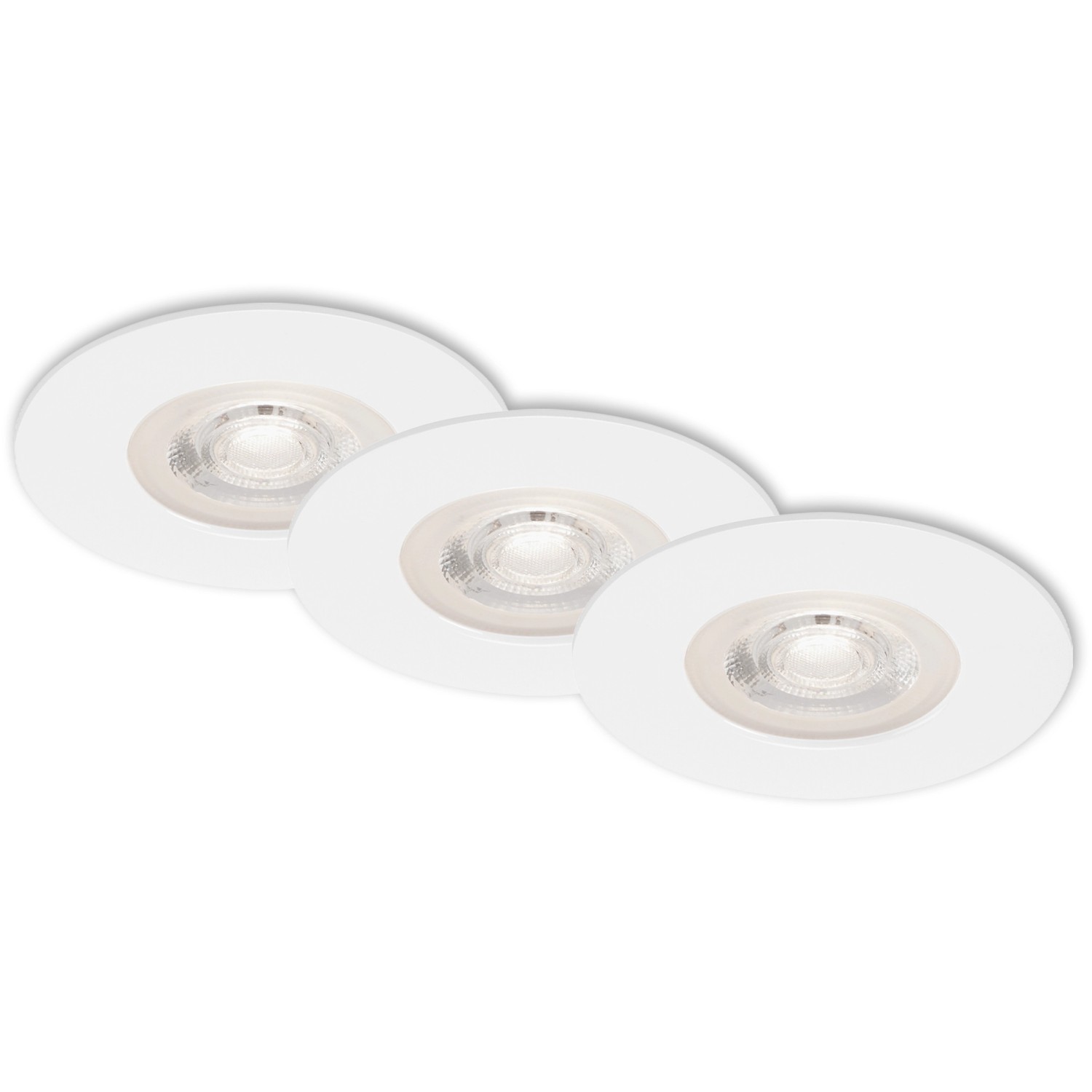 Brilo LED-Einbauleuchte Kulana 3er-Set Dimmbar Weiß günstig online kaufen