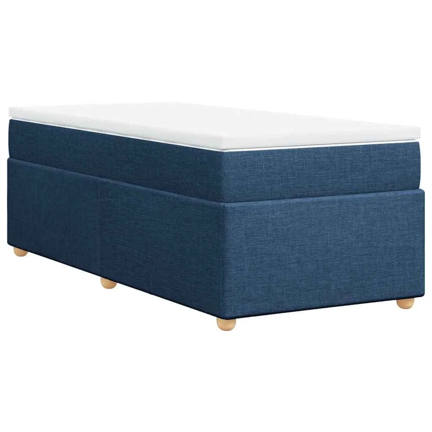 vidaXL Boxspringbett mit Matratze Blau 100x200 cm Stoff 3285358 günstig online kaufen