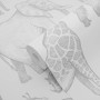 ESTAhome Vliestapete Dschungeltiere in Weiß/Grau. Elefant, Giraffe und Zebra als Muster für Kinderzimmer.