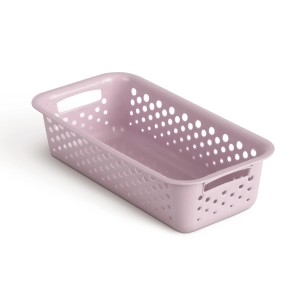 Rosa ProHome Aufbewahrungskorb (0,7L) aus Kunststoff, ideal für Badaccessoires und mehr.