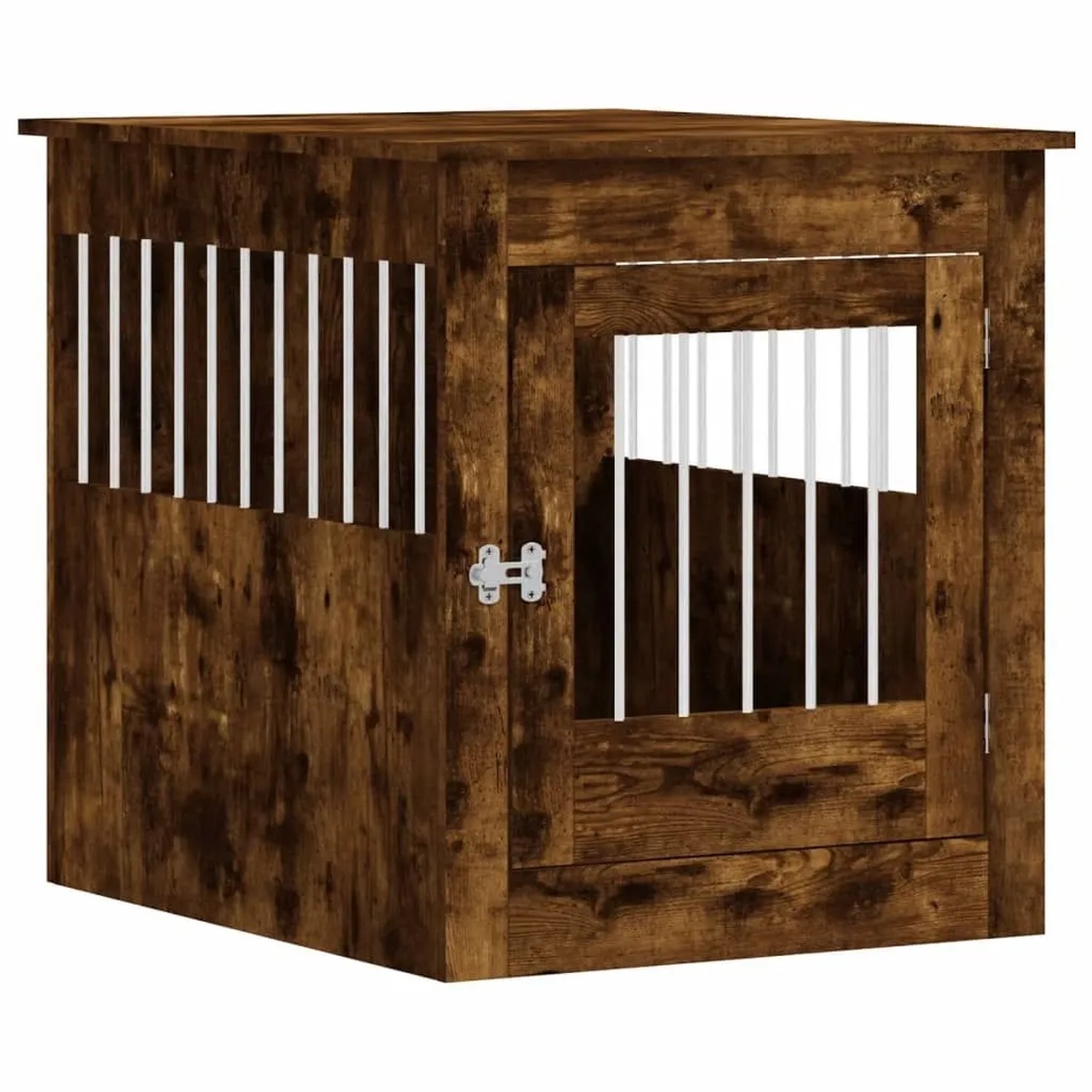 vidaXL Hundekäfig im Möbelstil Räuchereiche 64,5x80x71cm Holzwerkstoff 838334