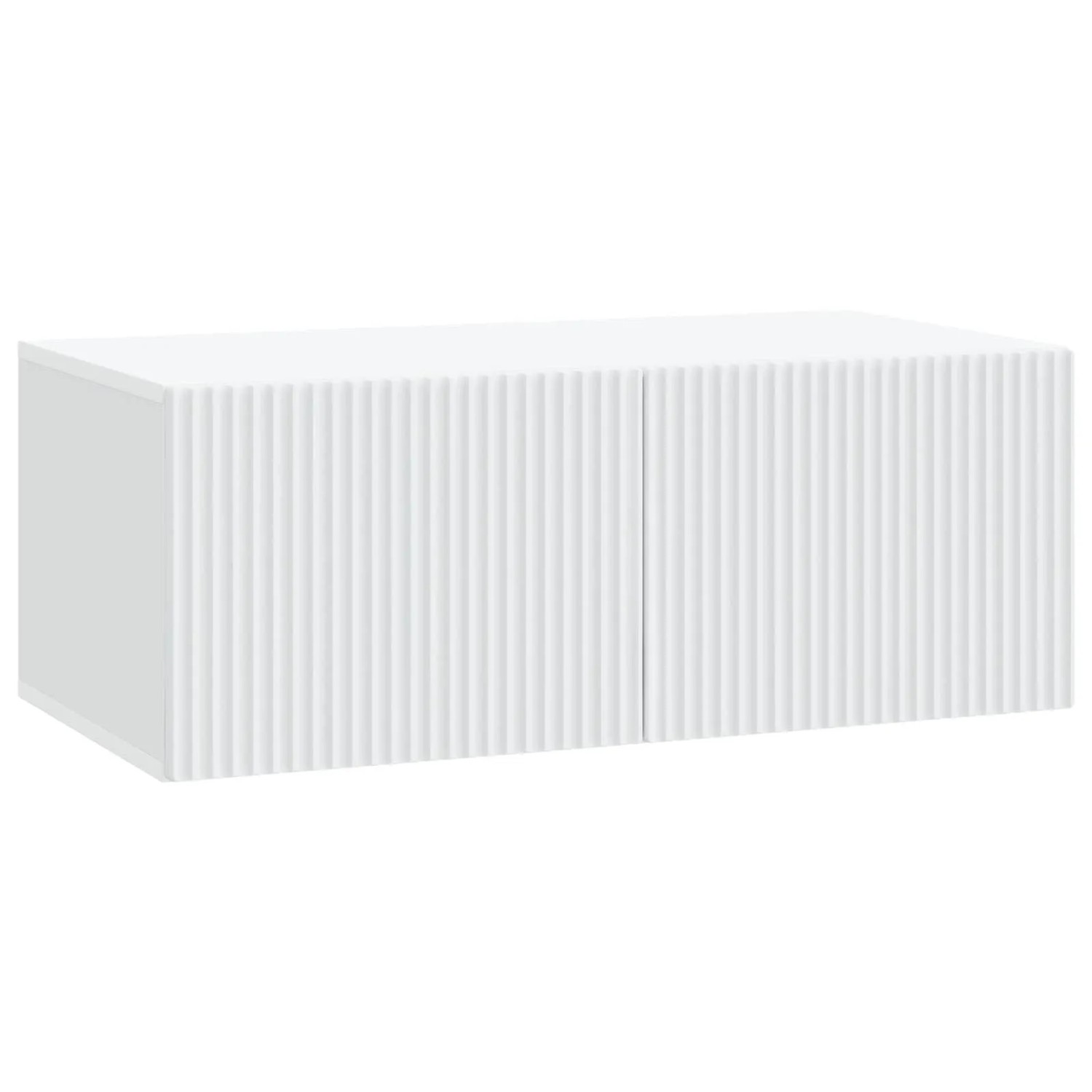 vidaXL Wandmontierter TV-Schrank Weiß 78,5 x 41 x 30 cm Holzwerkstoff 898515