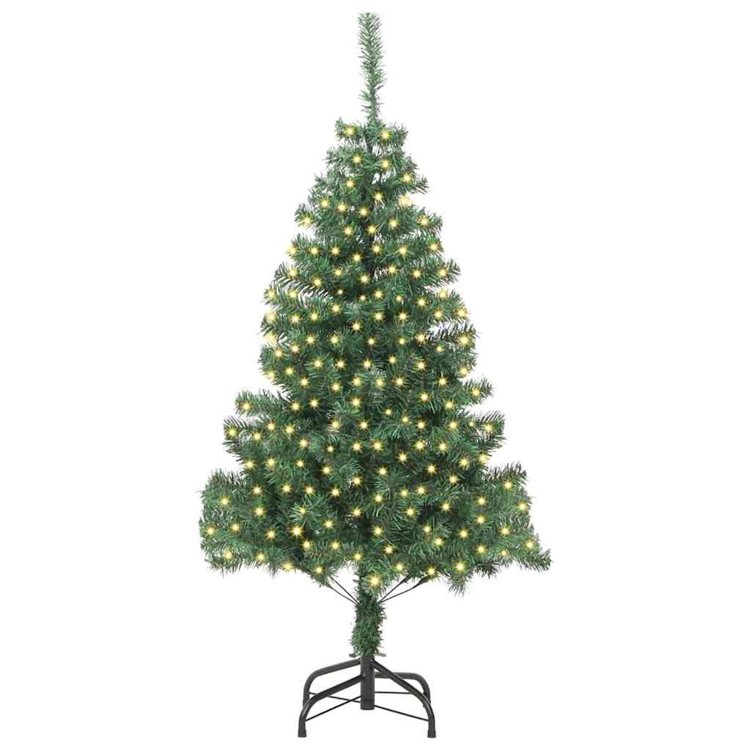 vidaXL Weihnachtsbaum mit 300 LEDs mit Ständer Grün 180 cm PVC 3396376